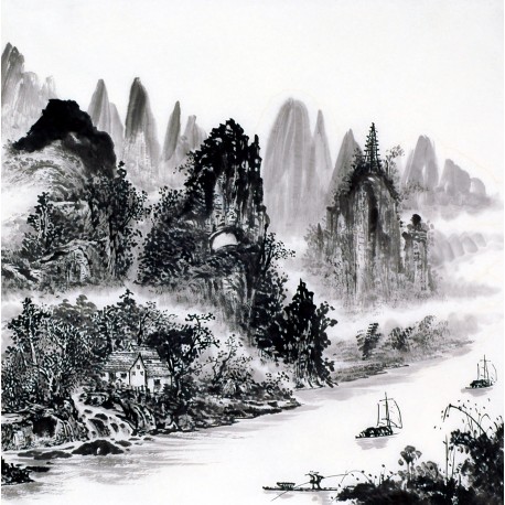 Chinese Landscape Painting - CNAG014100