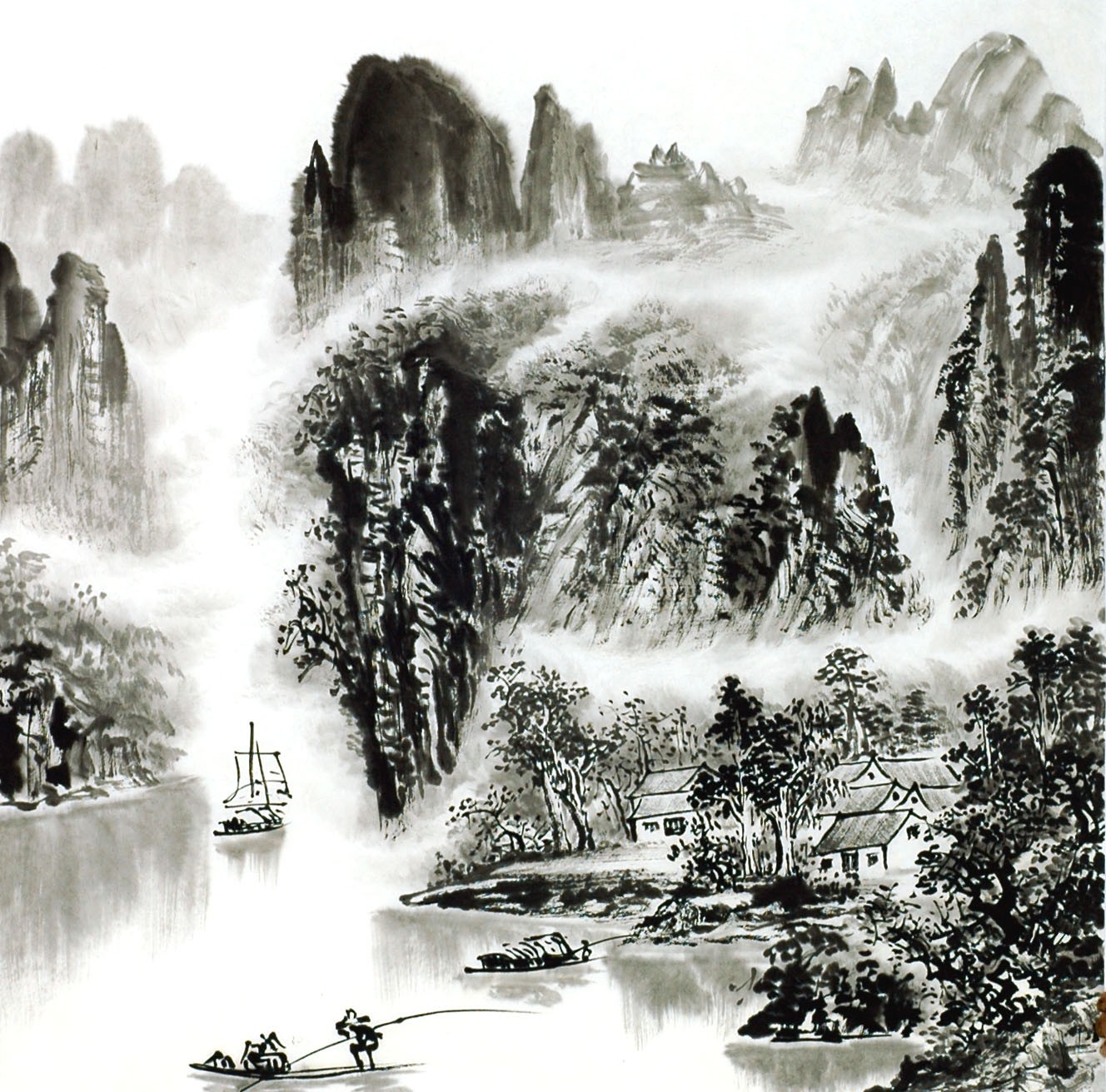 Chinese Landscape Painting - CNAG014101