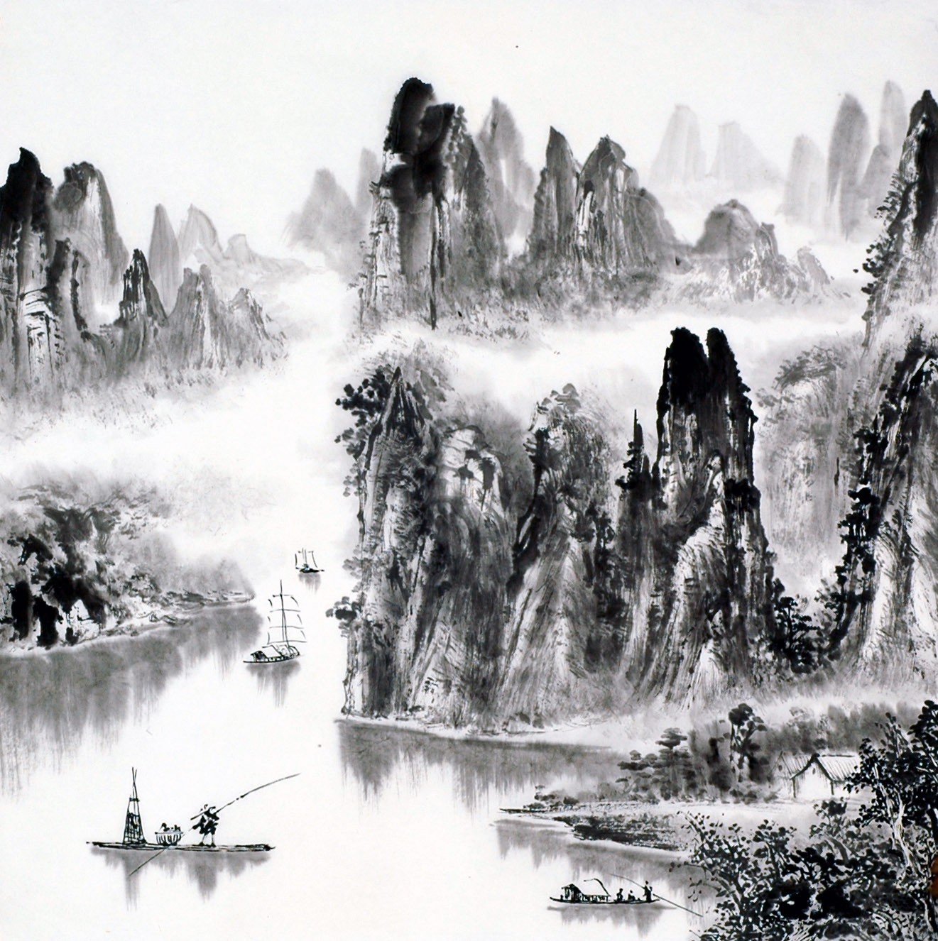 Chinese Landscape Painting - CNAG014102