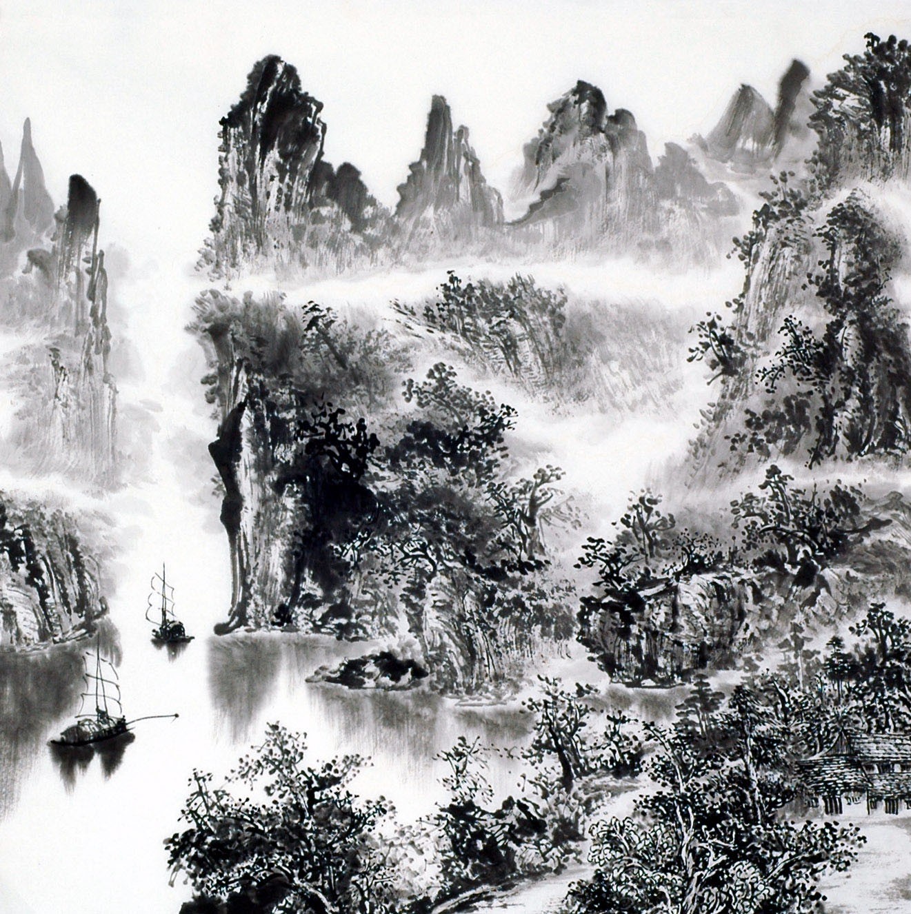 Chinese Landscape Painting - CNAG014122