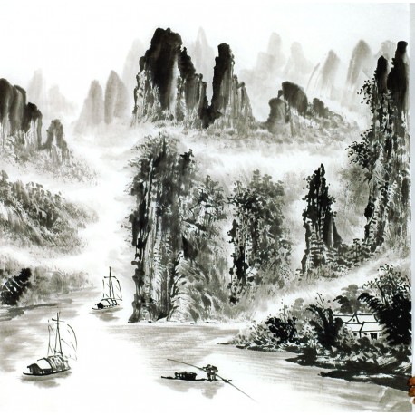 Chinese Landscape Painting - CNAG014123