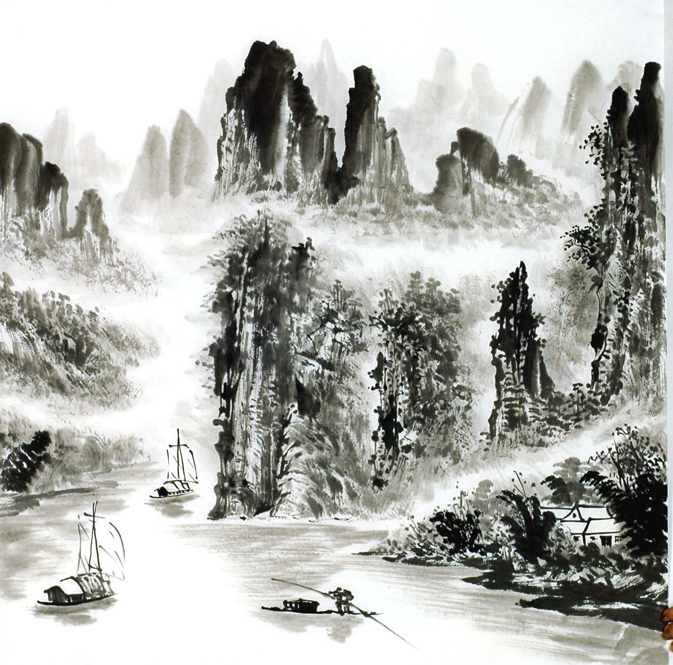 Chinese Landscape Painting - CNAG014123