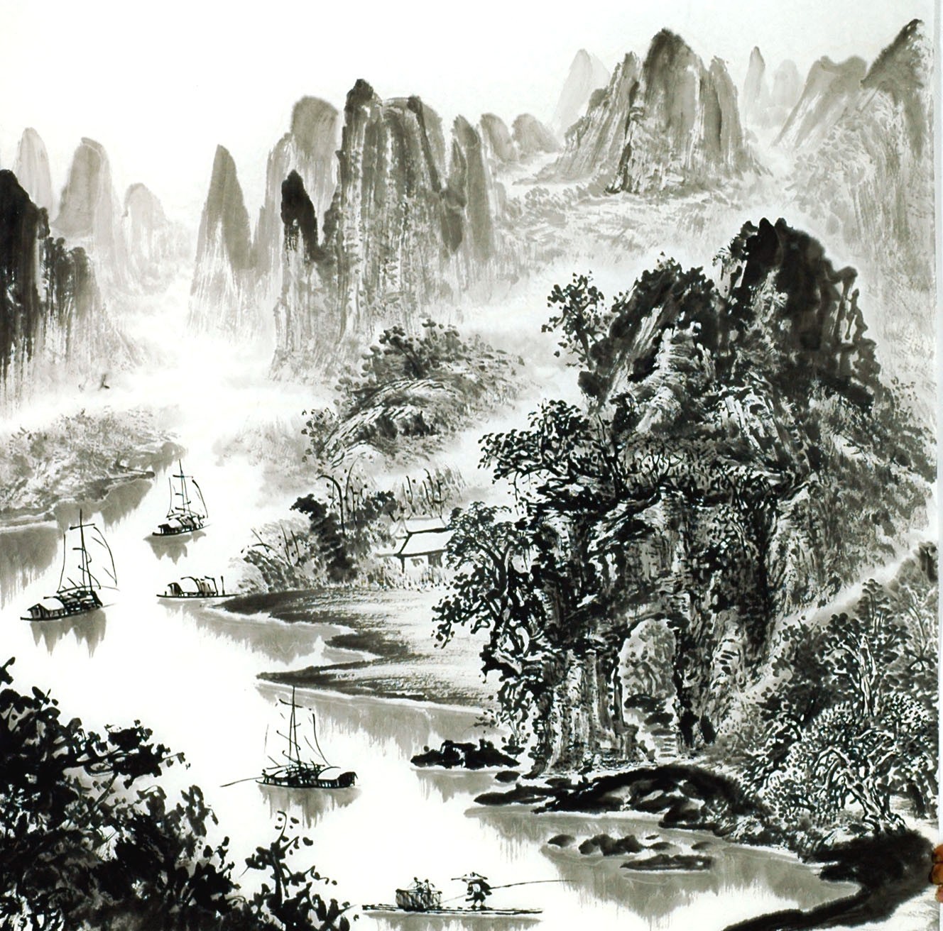 Chinese Landscape Painting - CNAG014125