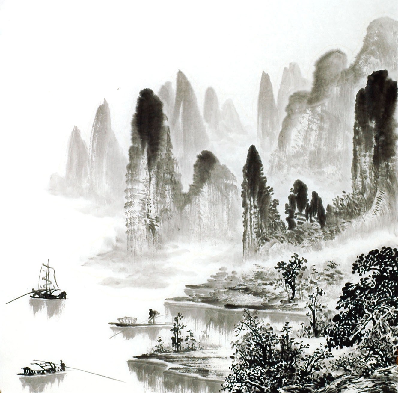 Chinese Landscape Painting - CNAG014173