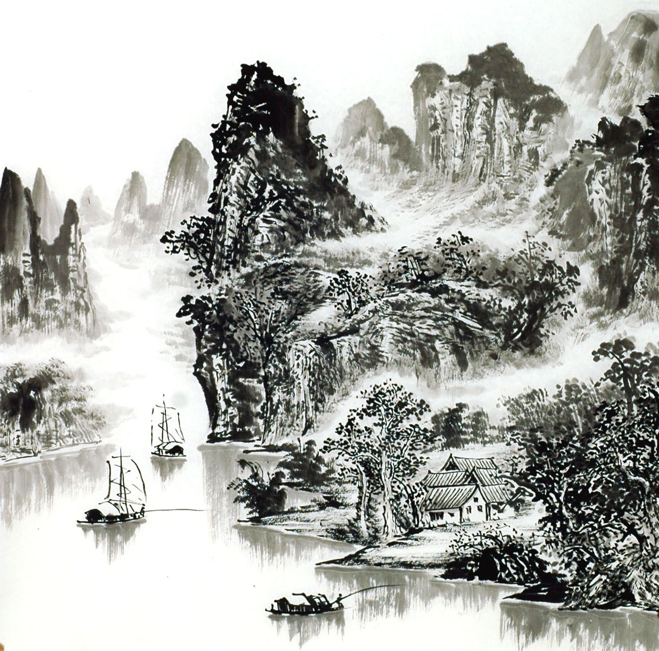 Chinese Landscape Painting - CNAG014174