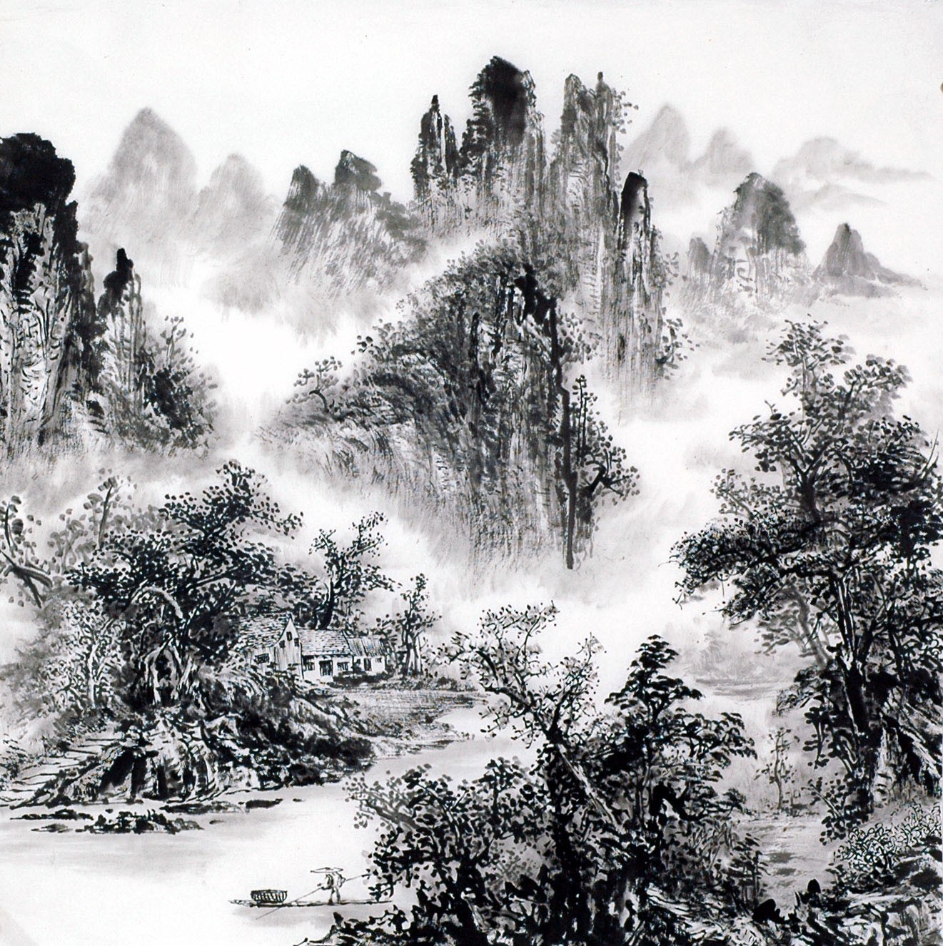 Chinese Landscape Painting - CNAG014175