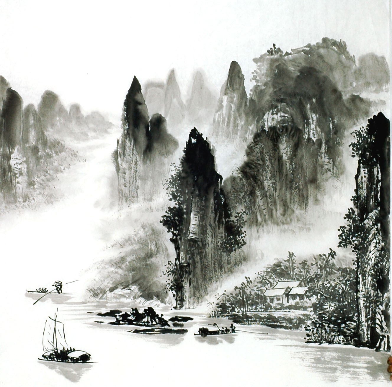 Chinese Landscape Painting - CNAG014176