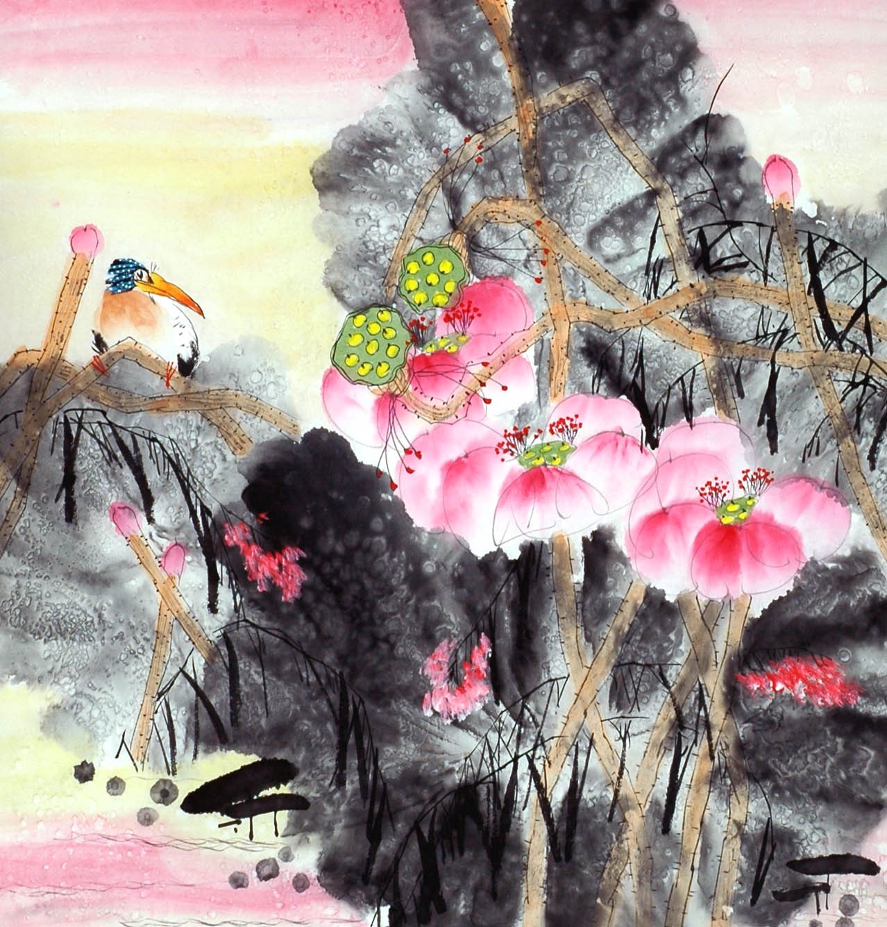 Chinese Flowers&Trees Painting - CNAG014210