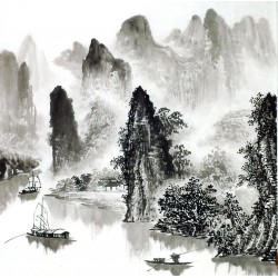 Chinese Landscape Painting - CNAG014214
