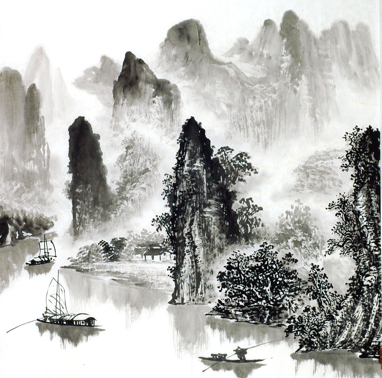 Chinese Landscape Painting - CNAG014214