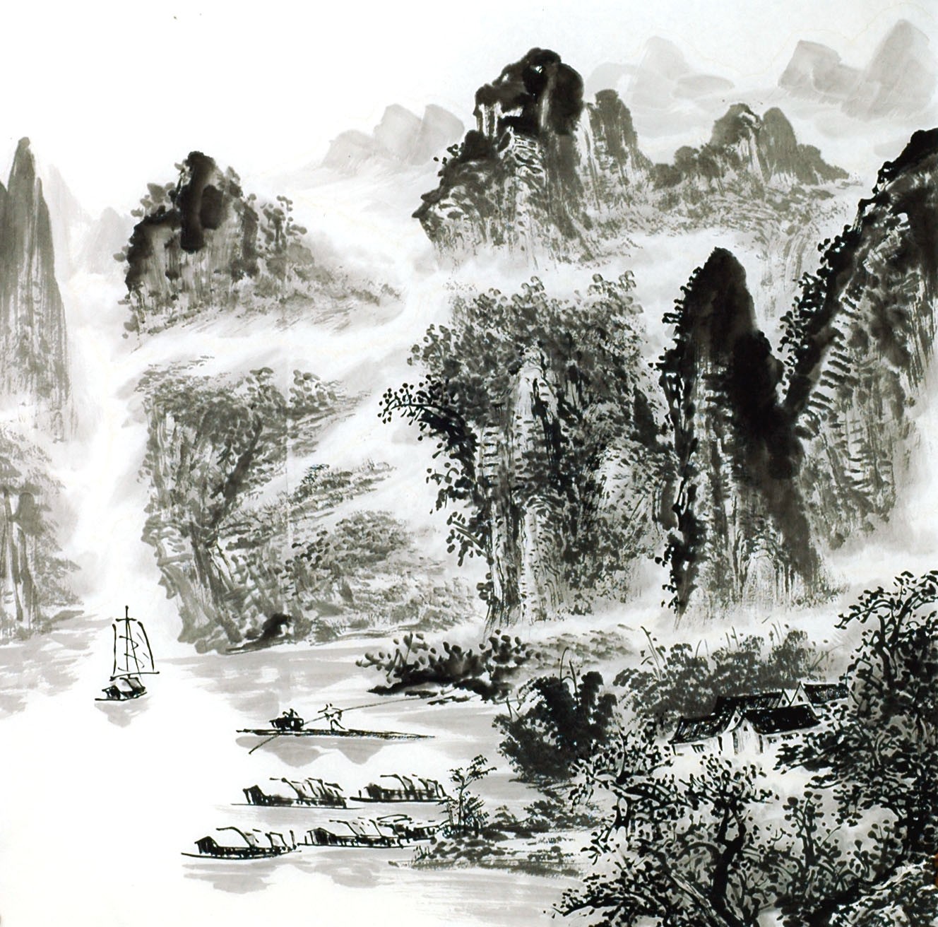 Chinese Landscape Painting - CNAG014215