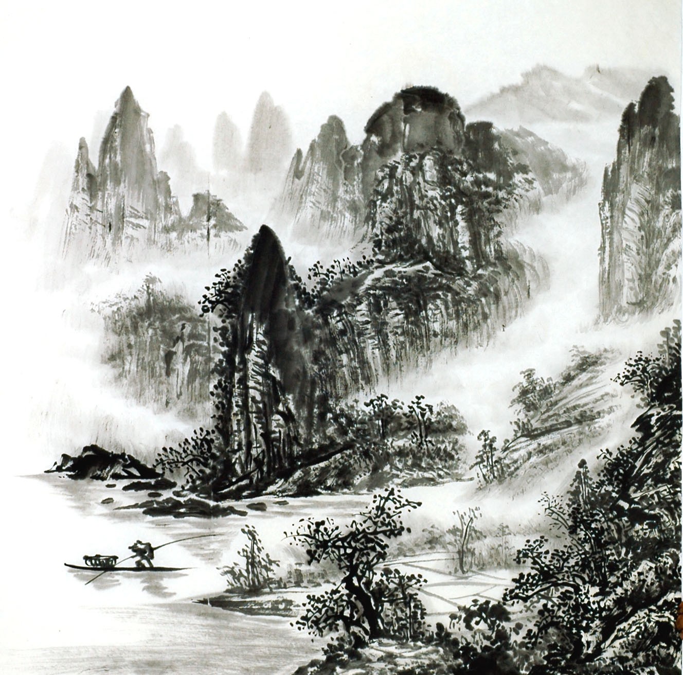 Chinese Landscape Painting - CNAG014216