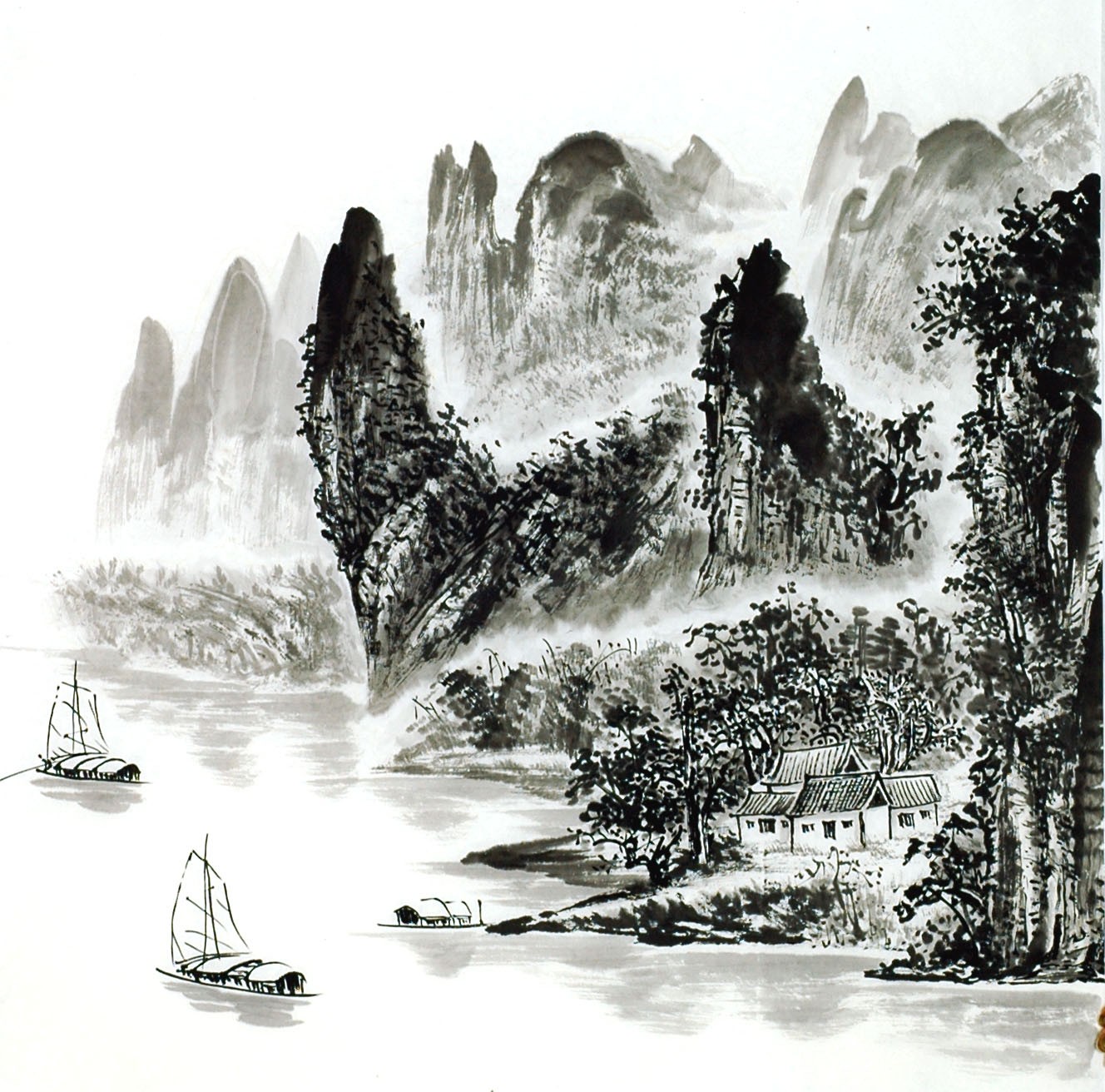 Chinese Landscape Painting - CNAG014220