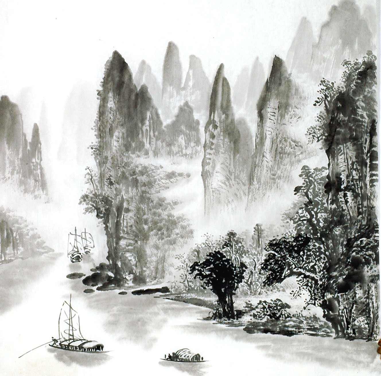 Chinese Landscape Painting - CNAG014222