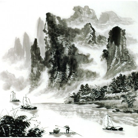 Chinese Landscape Painting - CNAG014225