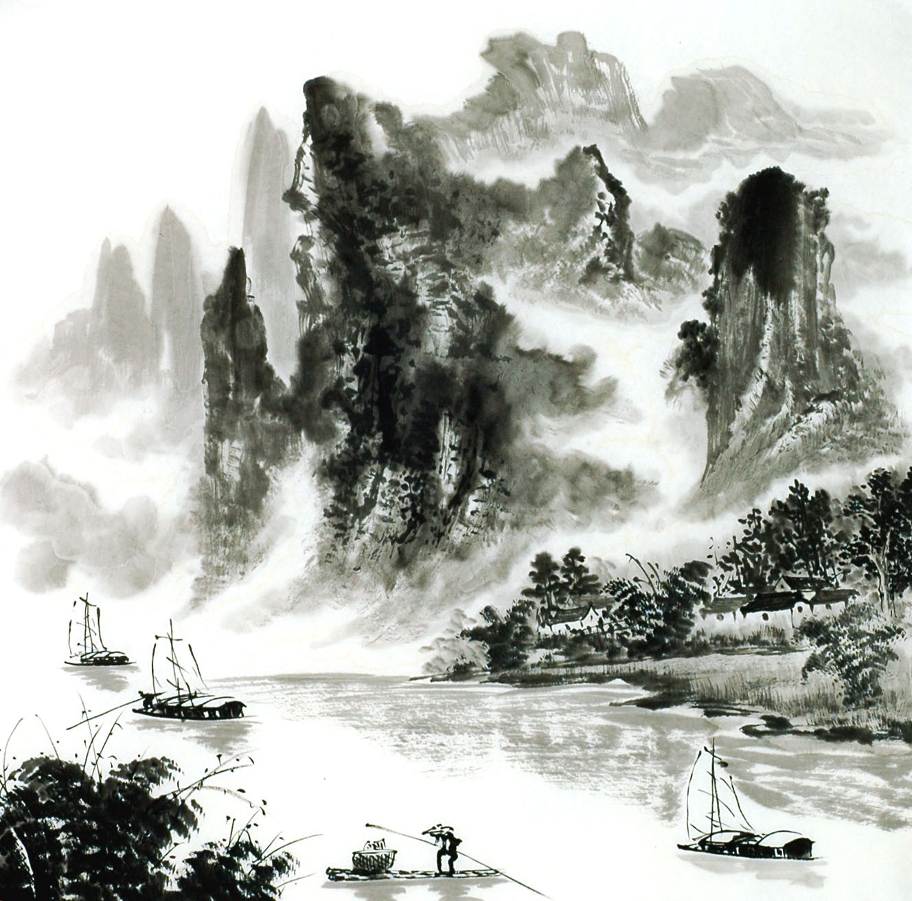 Chinese Landscape Painting - CNAG014225