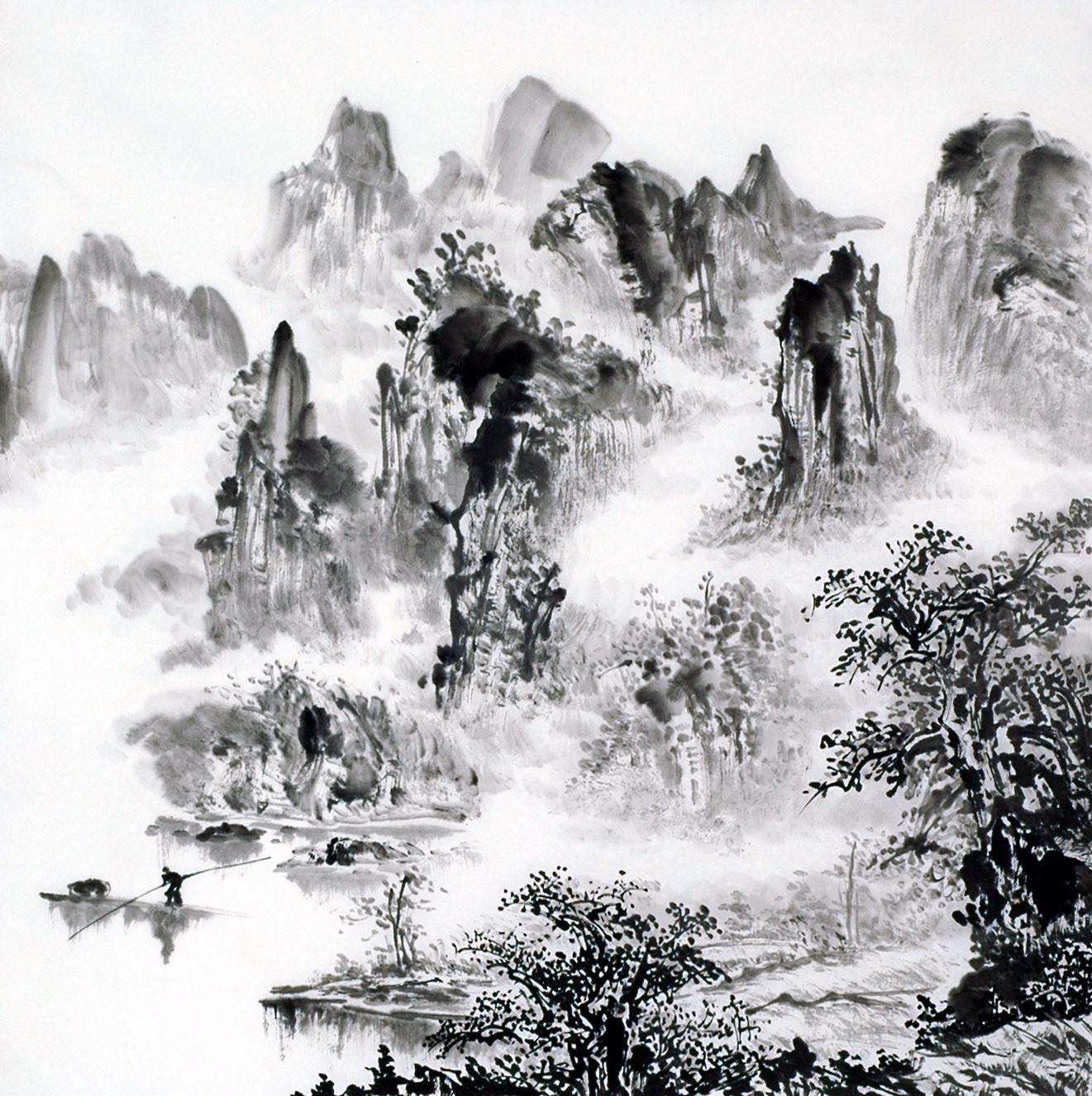 Chinese Landscape Painting - CNAG014226