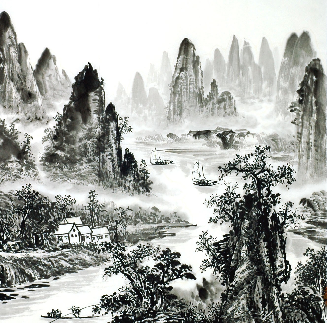 Chinese Landscape Painting - CNAG014228