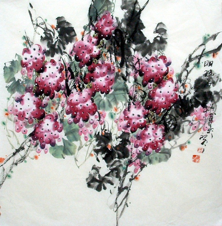 Chinese Grapes Painting - CNAG014288