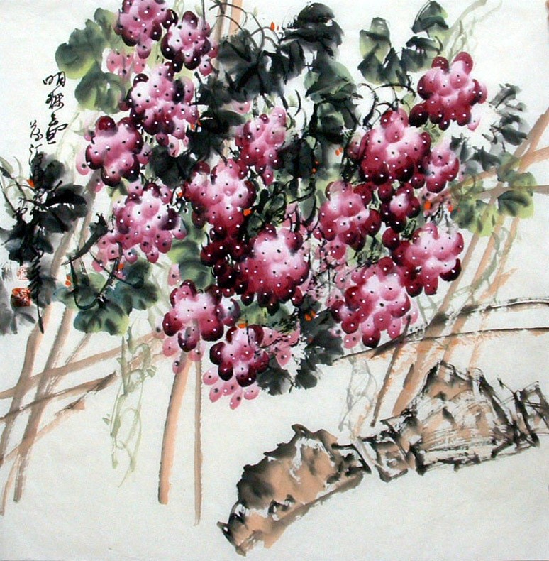 Chinese Grapes Painting - CNAG014289