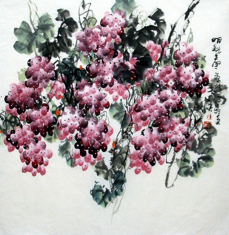 Chinese Grapes Painting - CNAG014291
