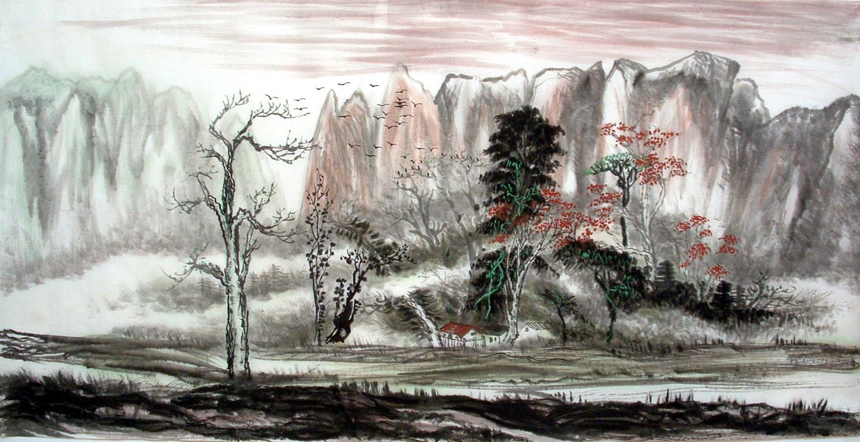 Chinese Landscape Painting - CNAG014384