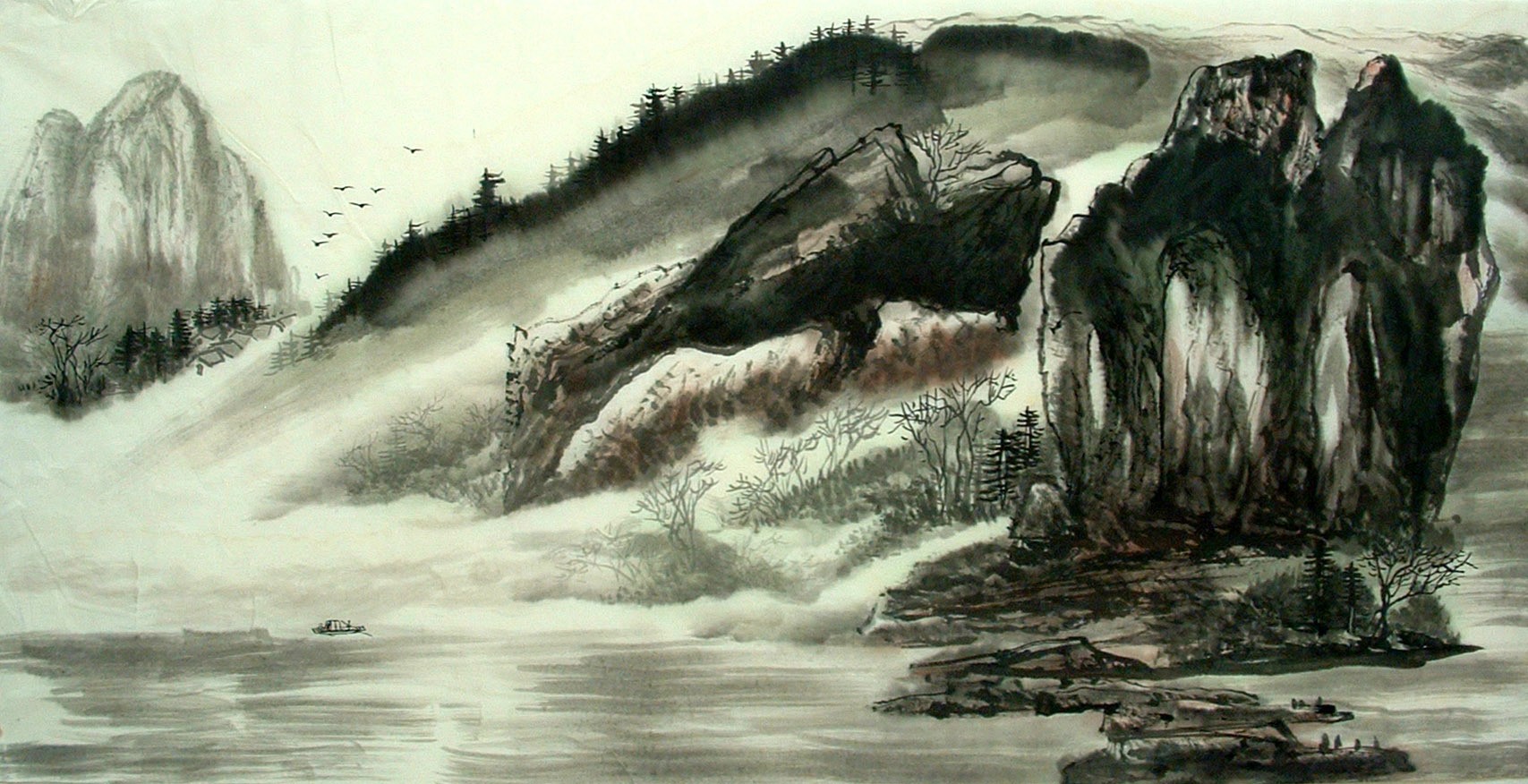 Chinese Landscape Painting - CNAG014387