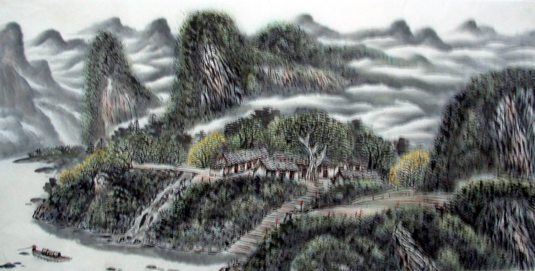 Chinese Landscape Painting - CNAG014405