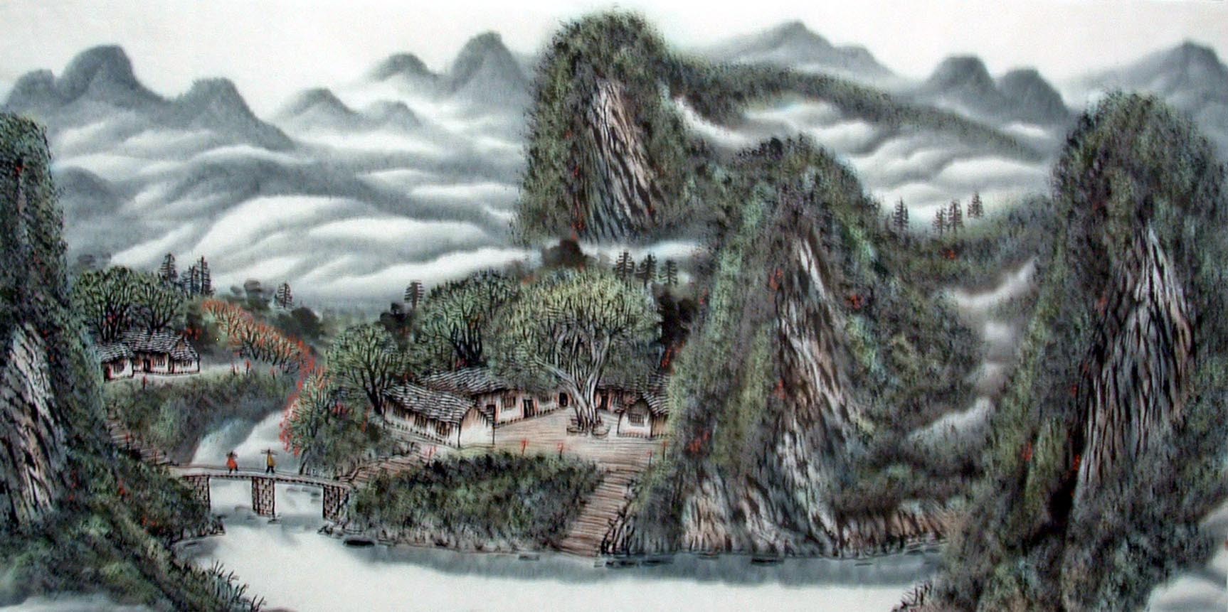 Chinese Landscape Painting - CNAG014406