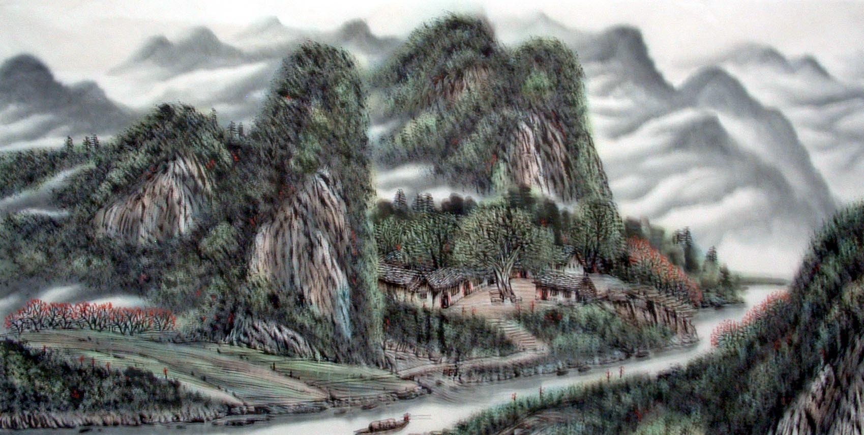 Chinese Landscape Painting - CNAG014407
