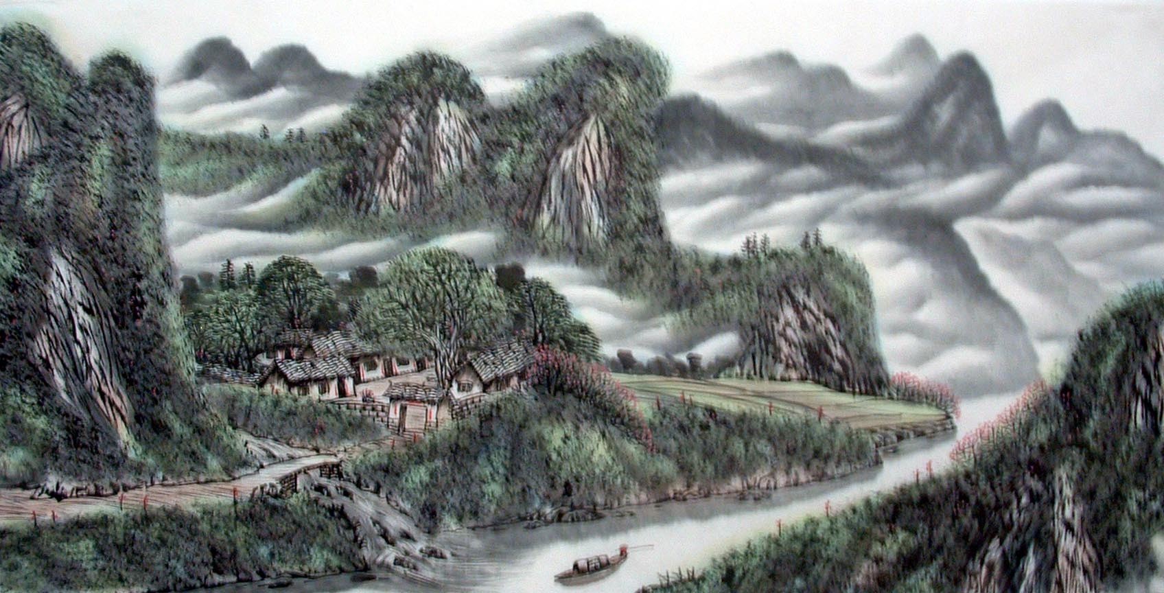 Chinese Landscape Painting - CNAG014408
