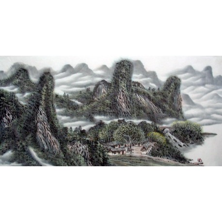 Chinese Landscape Painting - CNAG014413