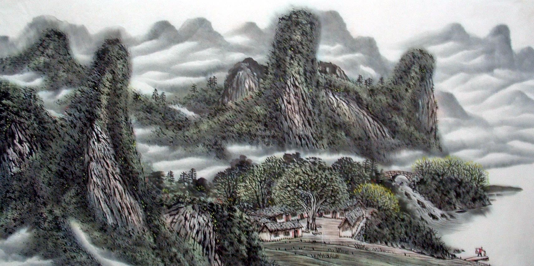 Chinese Landscape Painting - CNAG014413