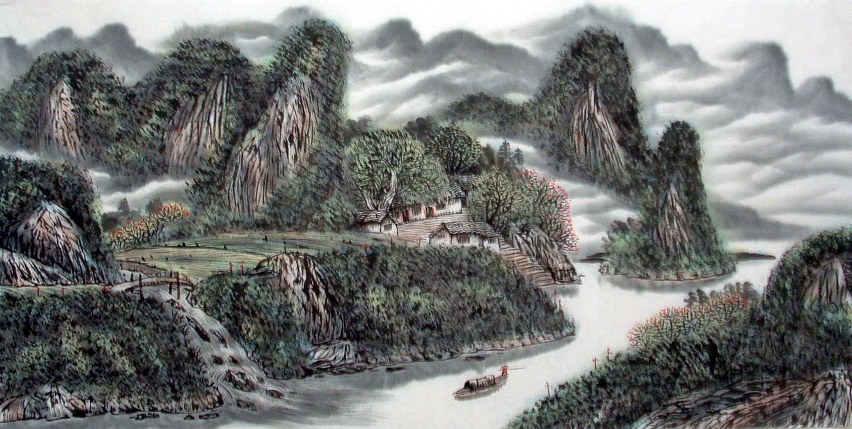 Chinese Landscape Painting - CNAG014417