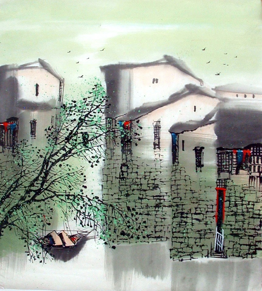 Chinese Water Township Painting - CNAG014476