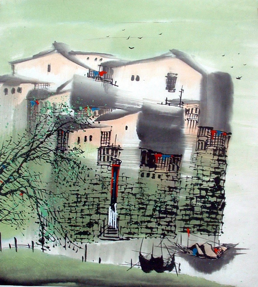 Chinese Water Township Painting - CNAG014478