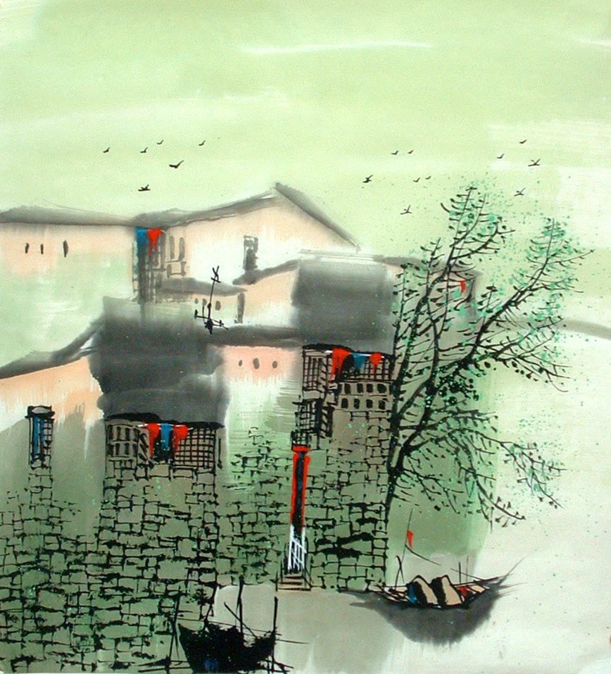 Chinese Water Township Painting - CNAG014479