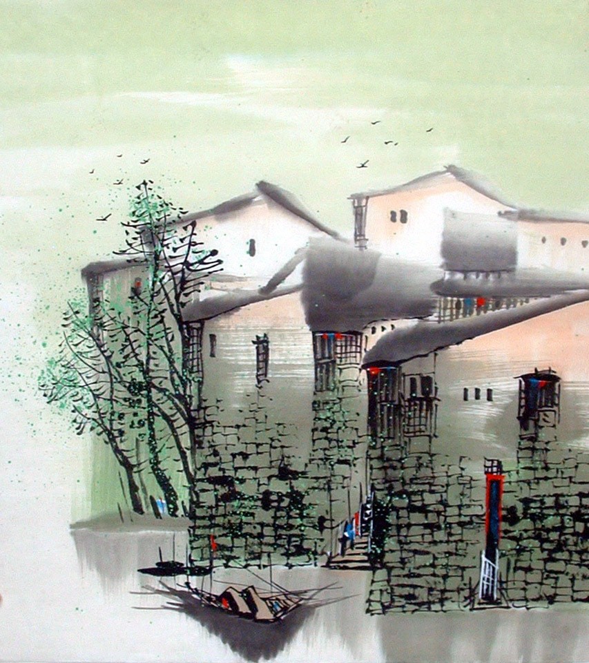 Chinese Water Township Painting - CNAG014481