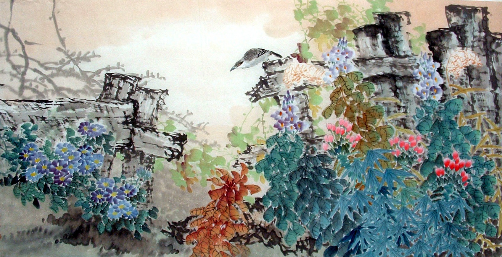 Chinese Lotus Painting - CNAG014488