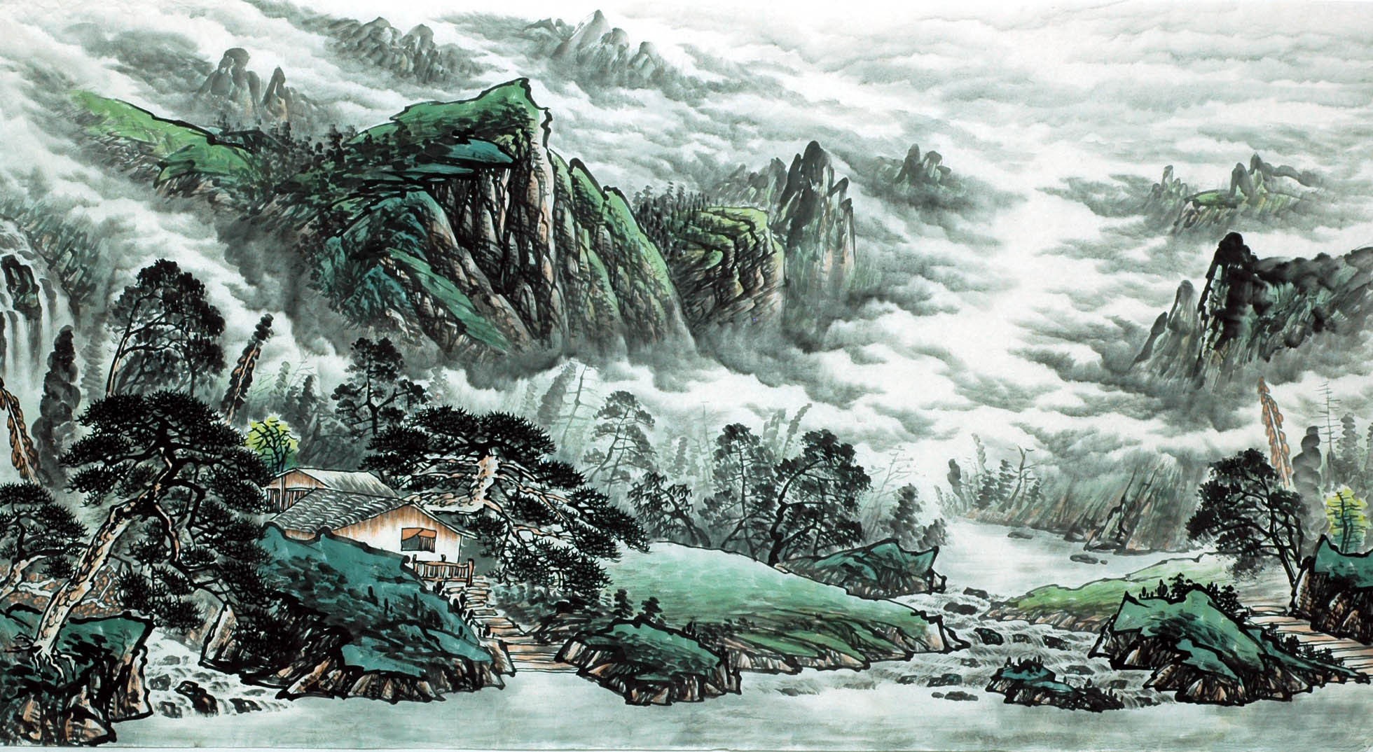 Chinese Landscape Painting - CNAG014574