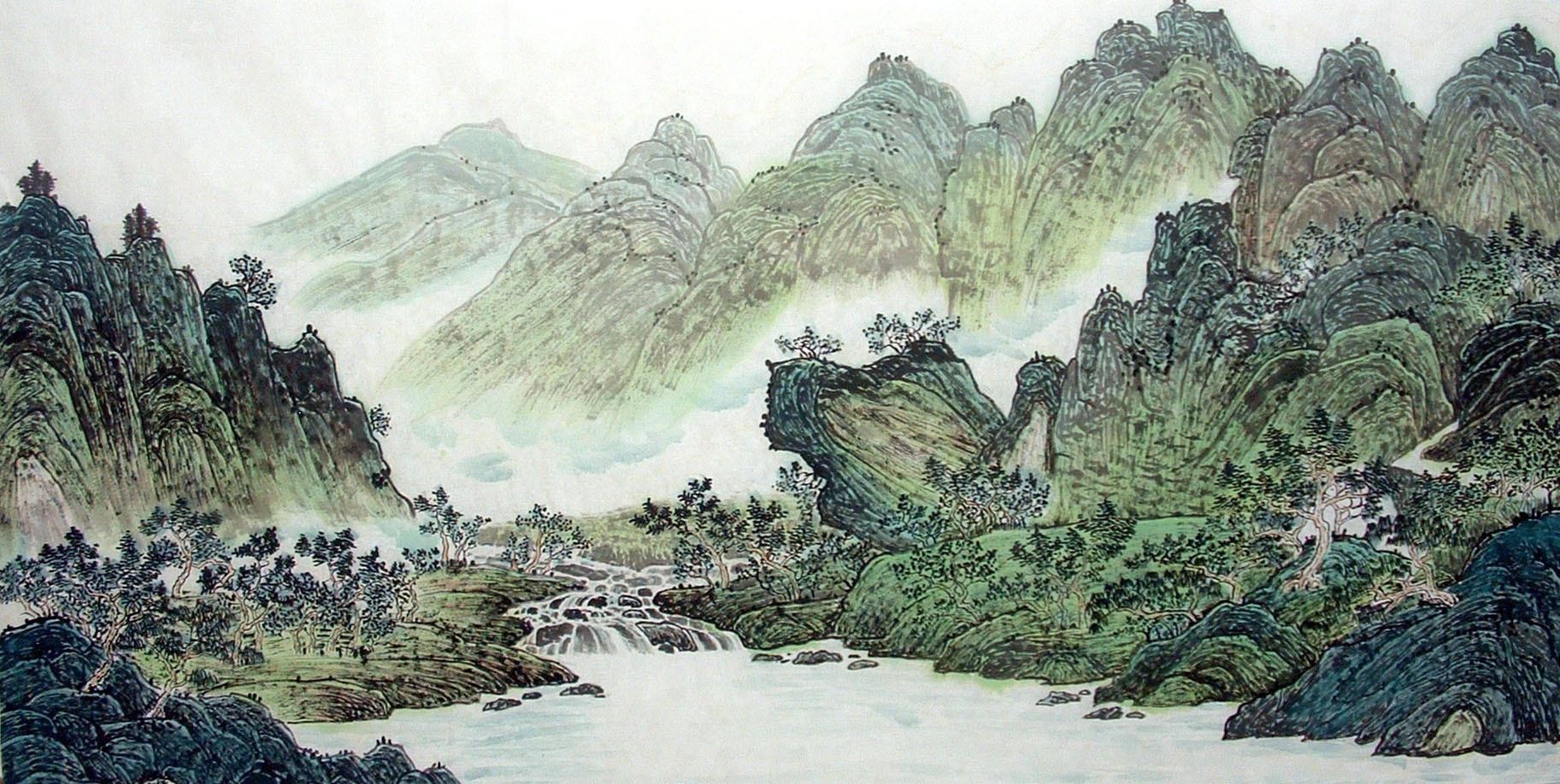 Chinese Landscape Painting - CNAG014594