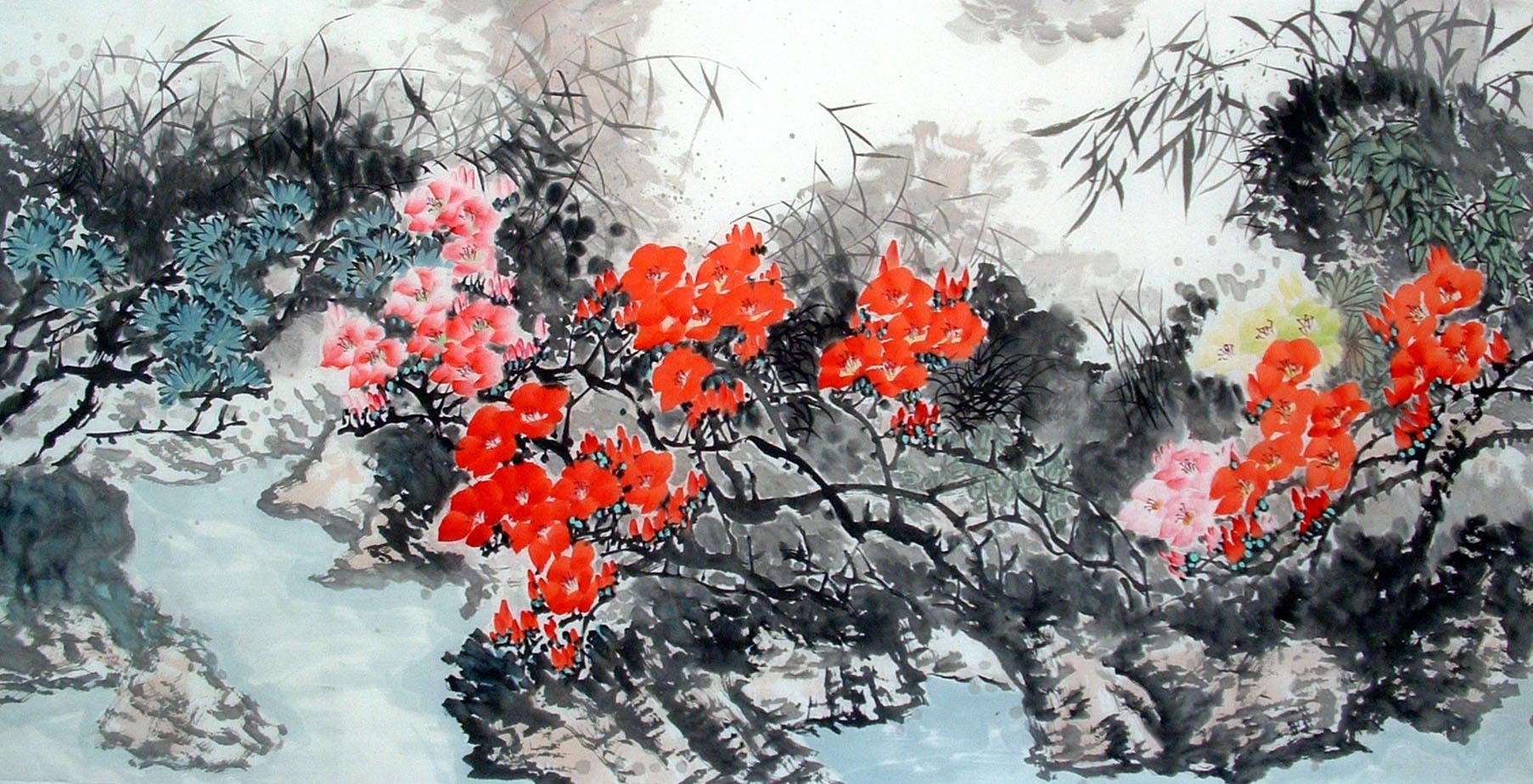 Chinese Lotus Painting - CNAG014607