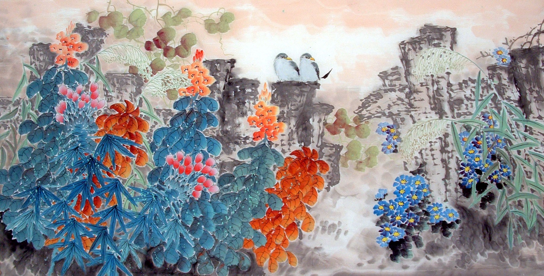 Chinese Lotus Painting - CNAG014608
