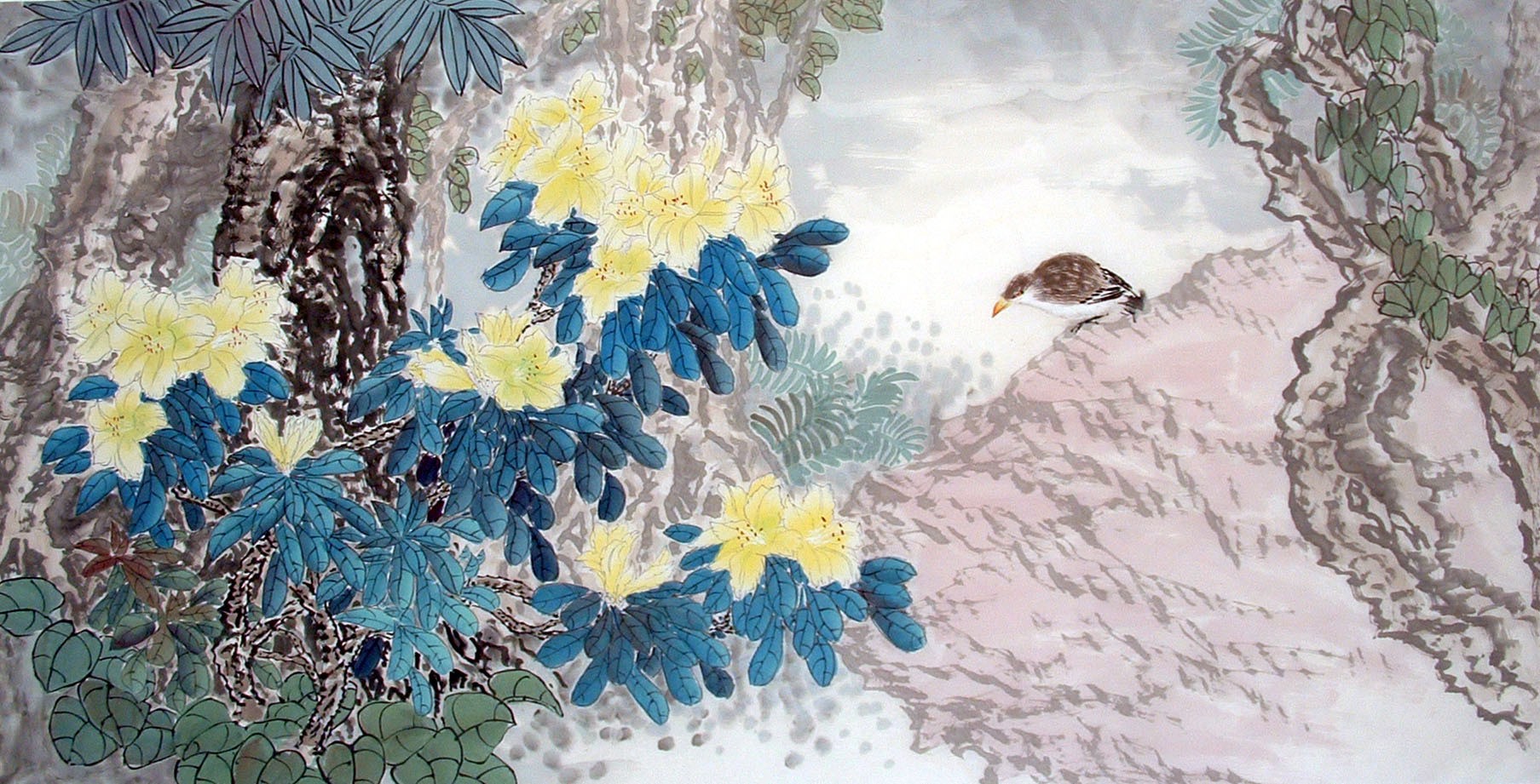 Chinese Lotus Painting - CNAG014609