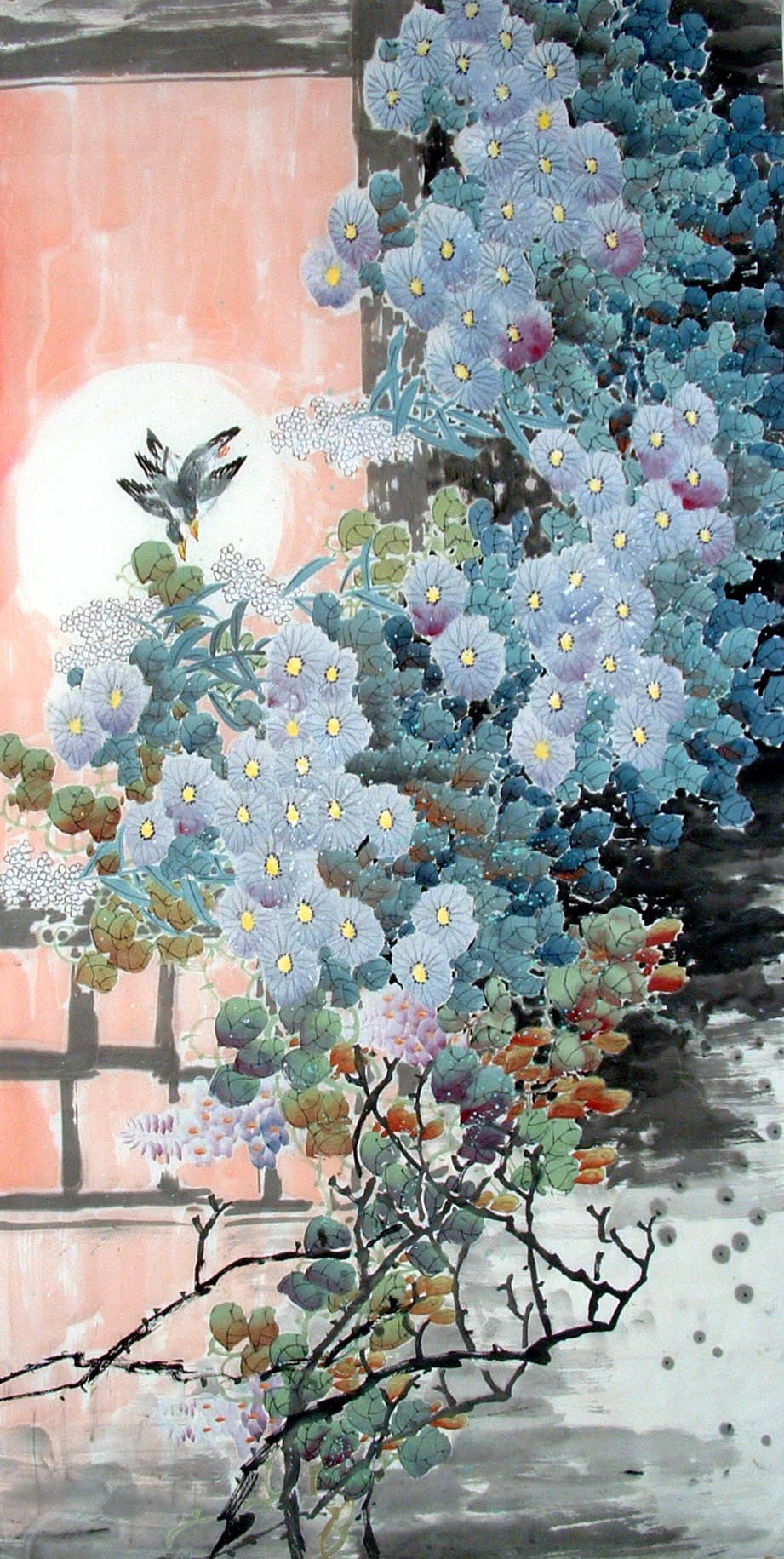 Chinese Lotus Painting - CNAG014611
