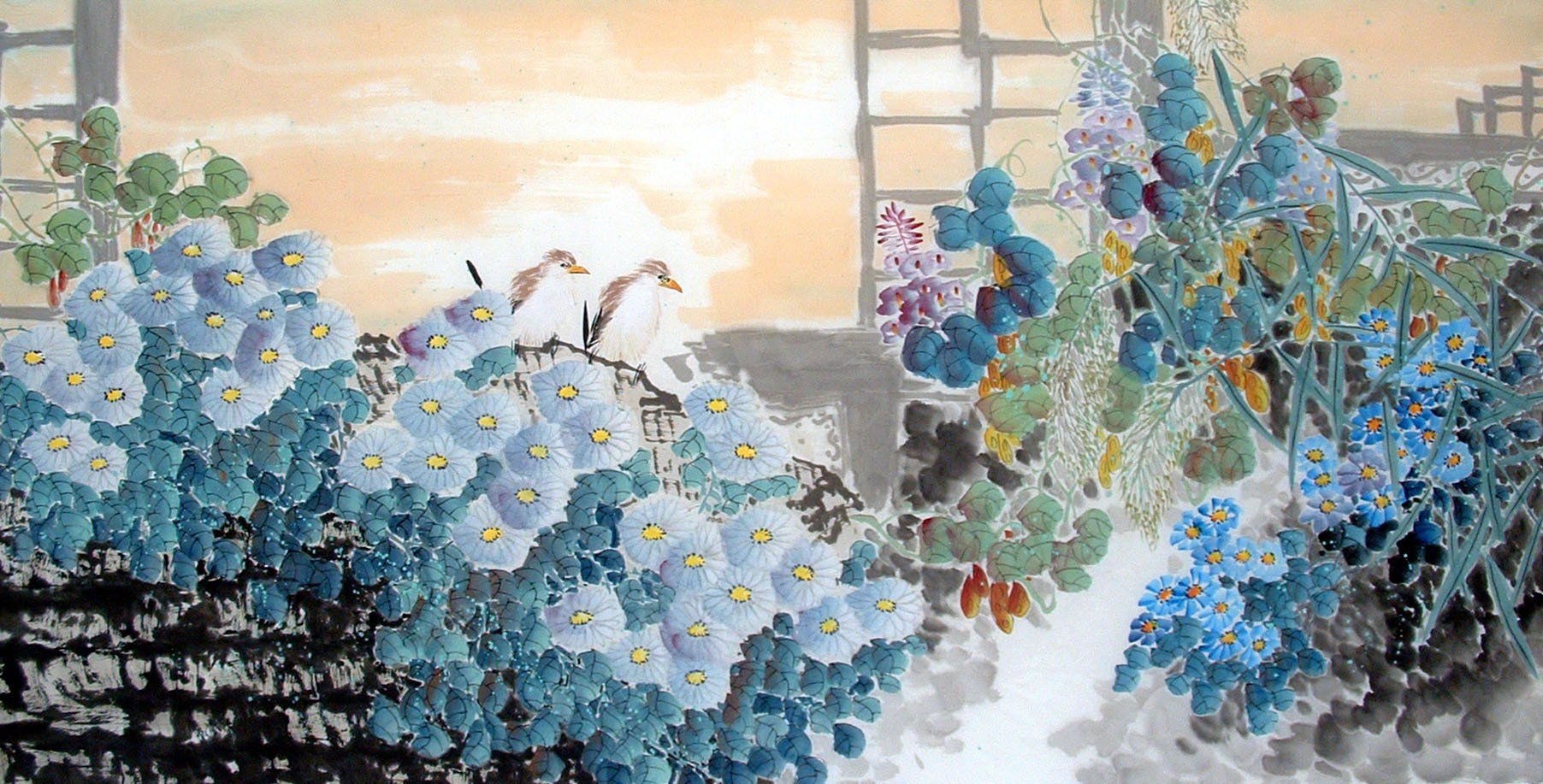 Chinese Lotus Painting - CNAG014612