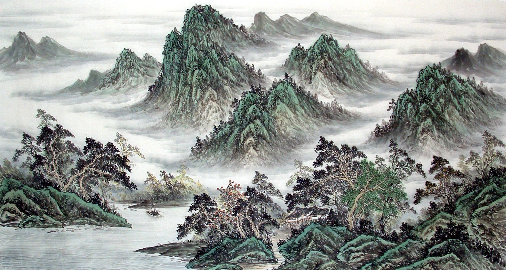 Chinese Landscape Painting - CNAG014682