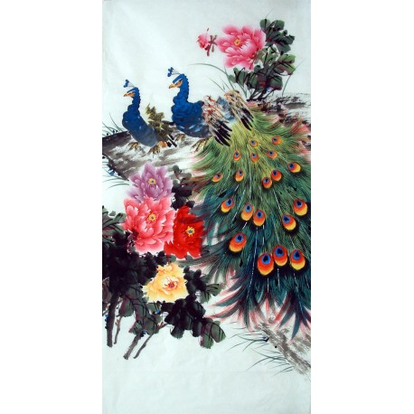 Chinese Peacock Painting - CNAG014712