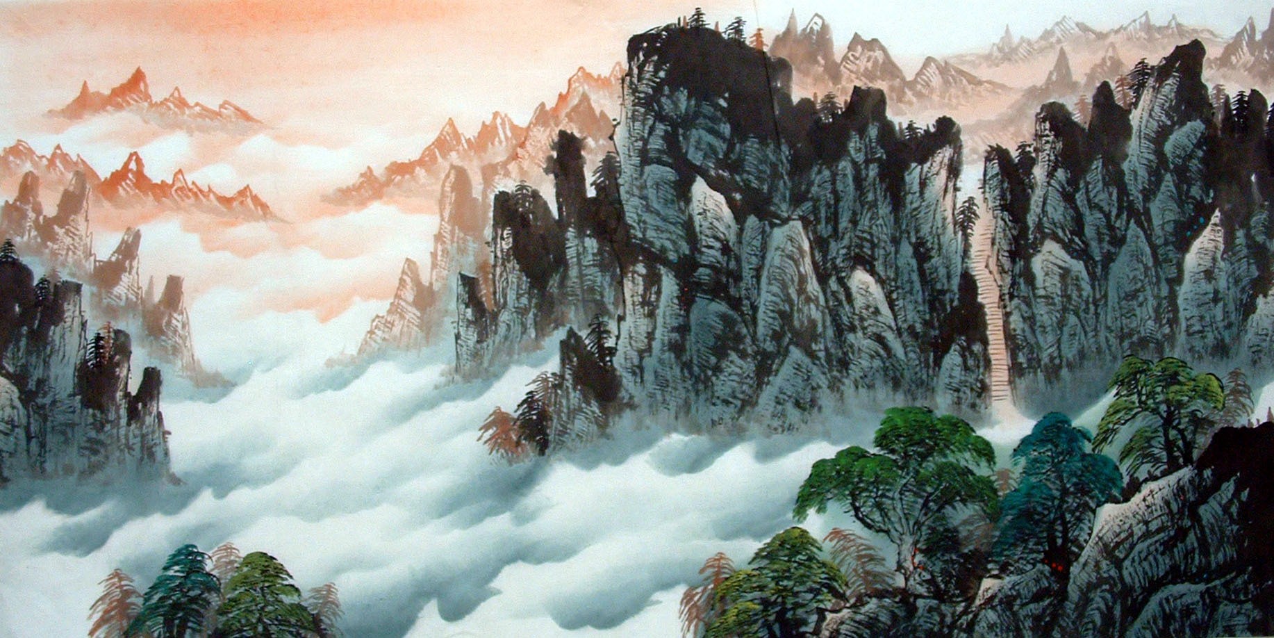 Chinese Landscape Painting - CNAG014776