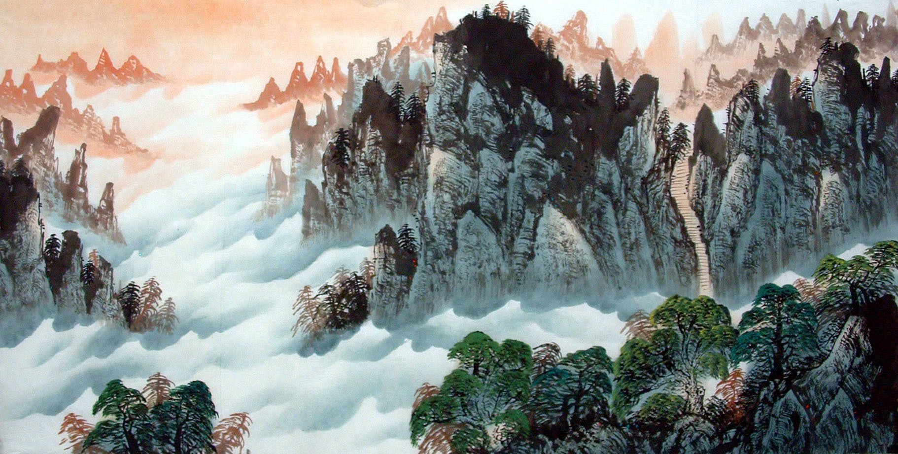 Chinese Landscape Painting - CNAG014779